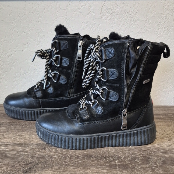 Pajar Black Leather Winter Boots - Picture 4 of 9